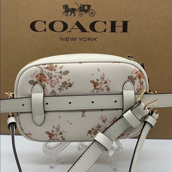 Convertible Belt Bag With Rose Bouquet Print - Picture 7 of 16